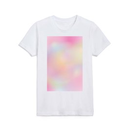 Modern pink unicorn gradient iridescent holographic Kids T Shirt