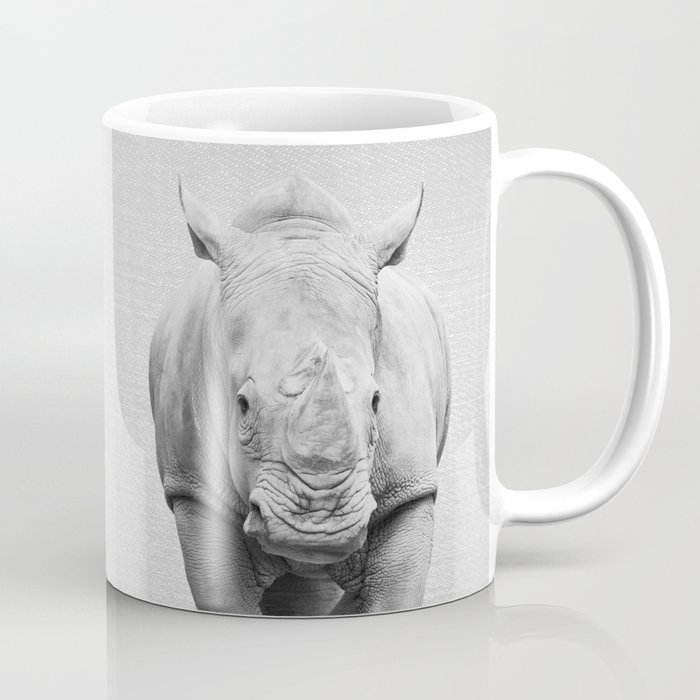 Rhino 2 - Black & White Coffee Mug