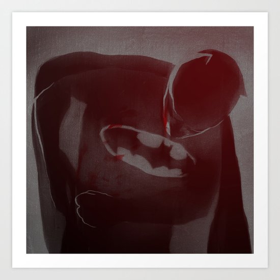 batmaninjured Art Print