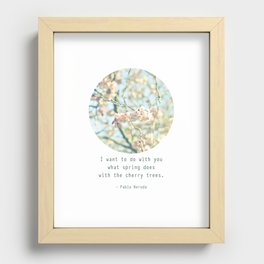 What the spring does to cherry trees Recessed Framed Print