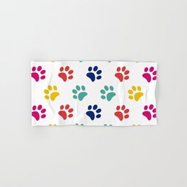 dog paw print pattern Hand & Bath Towel