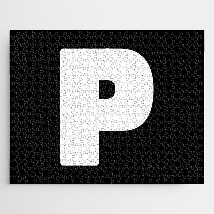 P (White & Black Letter) Jigsaw Puzzle