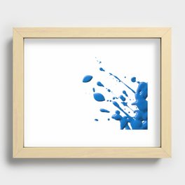Abstract Light Blue Recessed Framed Print