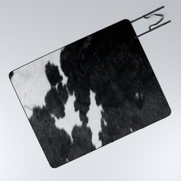 Black and White Faux Animal Fur (xii 2021) Picnic Blanket