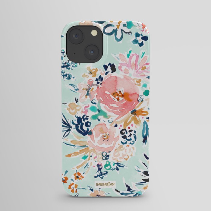 CONTRA FLAUNT YA Aqua Romantic Floral iPhone Case