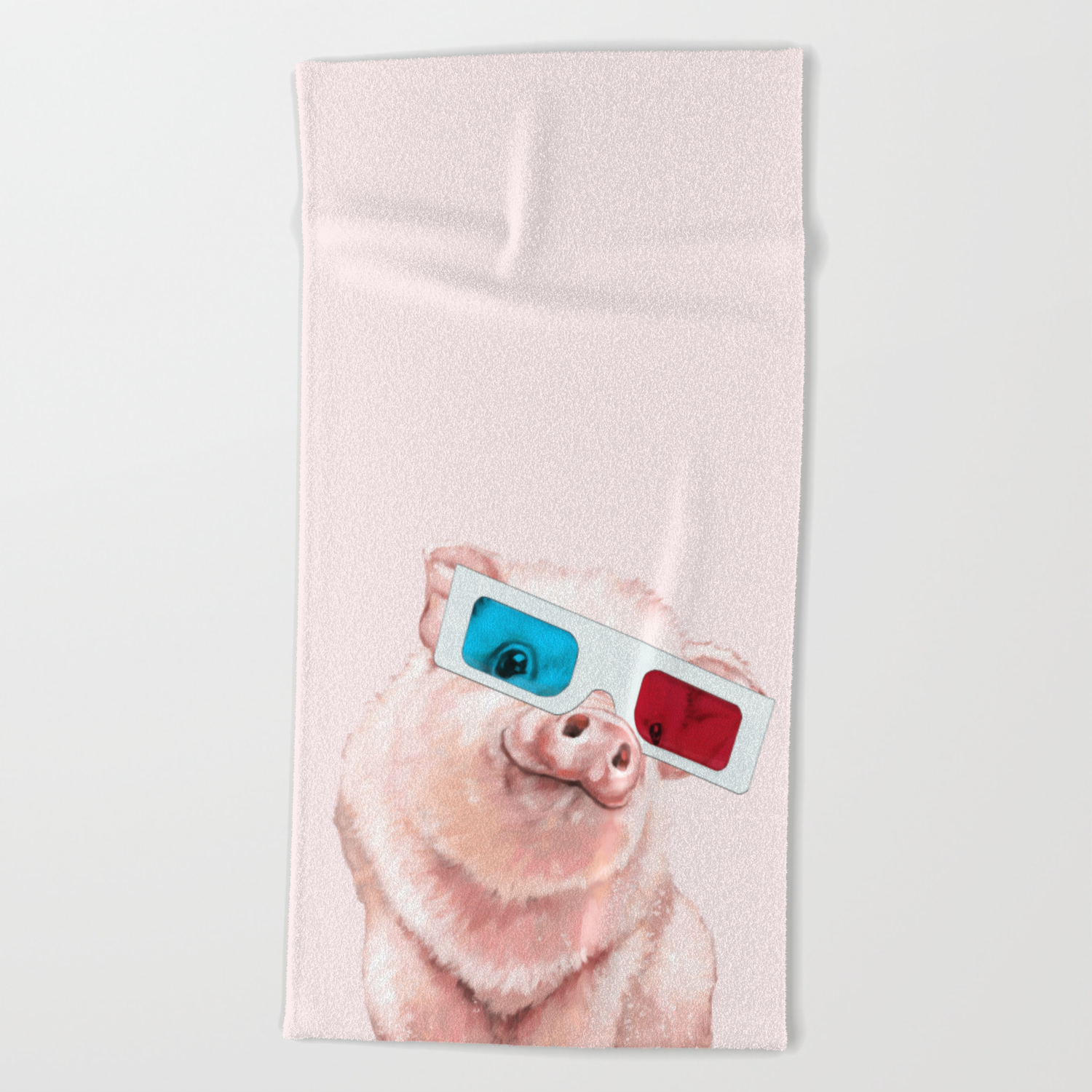 baby pink beach towel