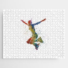watercolor skating Jigsaw Puzzle