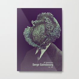 L’Homme à tête de chou Metal Print | Collage, Music, Sergegainsbourg, Tribute, Illustration, Vector, Pop Surrealism, Digital, Graphicdesign, 25Thanniversary 