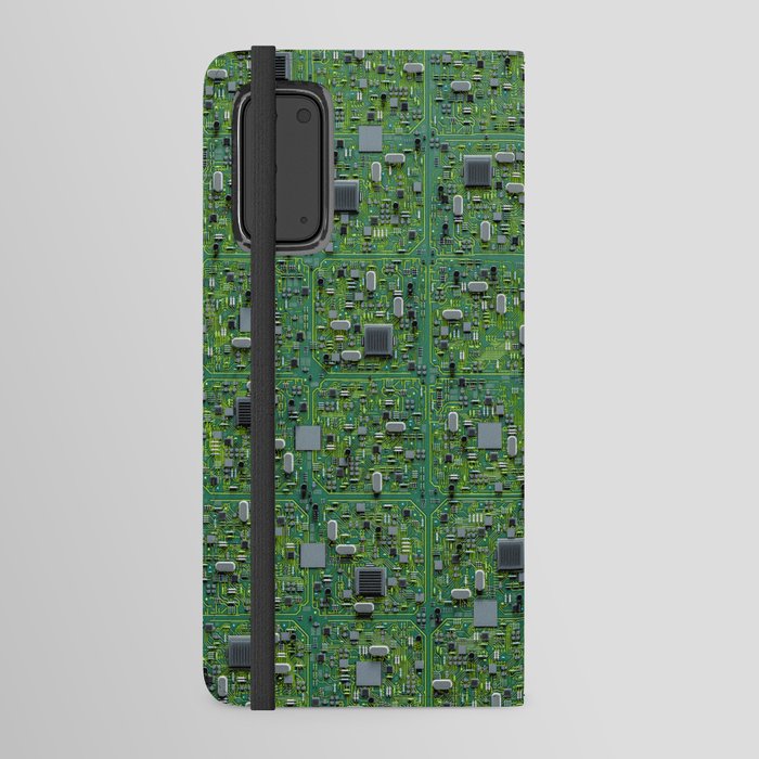 Computer Circuit Board Technology Gamer Data IT Pattern Android Wallet Case