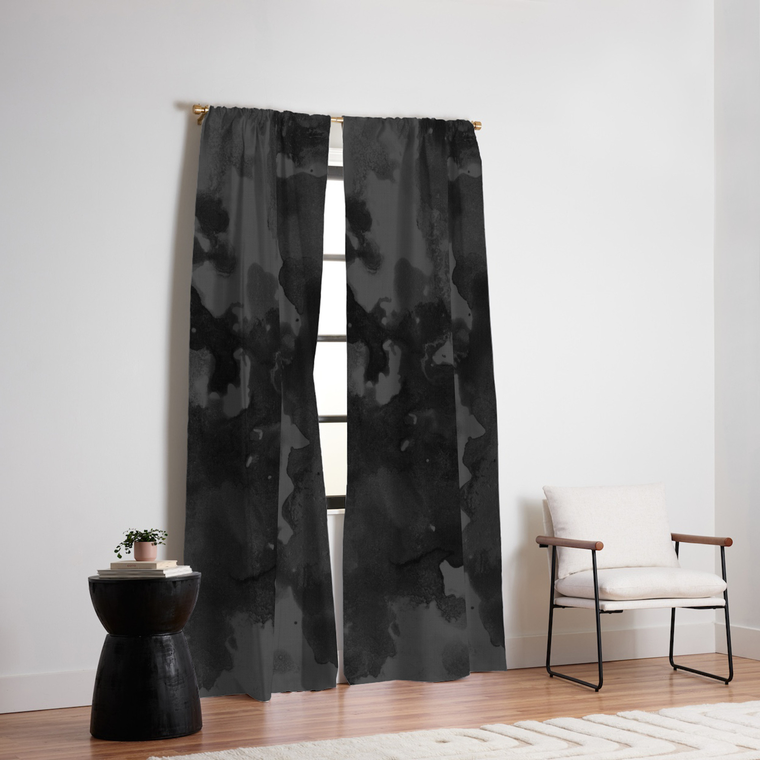 Gray Black Abstract Painting 1 Ink Decor Art Society6