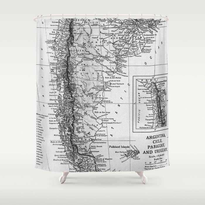 Vintage Map of Argentina (1911) Shower Curtain