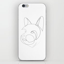 Yorkshire Terrier - one line drawing iPhone Skin