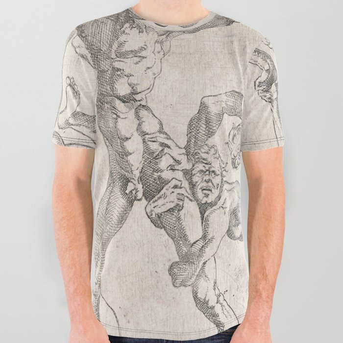 The Human Pyramids of Juste De Juste (ca. 1540) All Over Graphic Tee