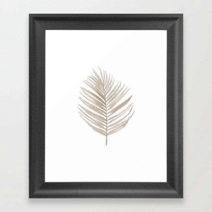 Dry Palm Leaf Framed Art Print