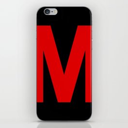 Letter M (Red & Black) iPhone Skin