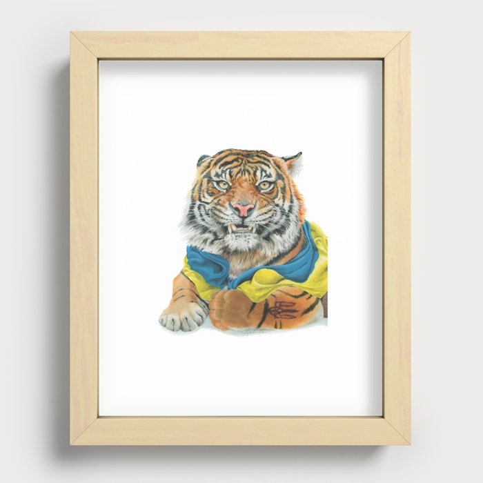 Ukrainian Tiger Recessed Framed Print