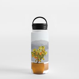Santorini, Greece, Ocean Views, Orange Tree Water Bottle