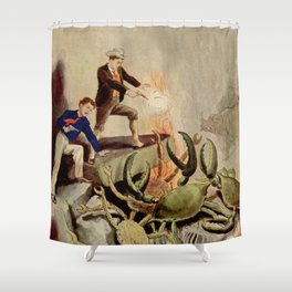 Giant crabs attack Shower Curtain