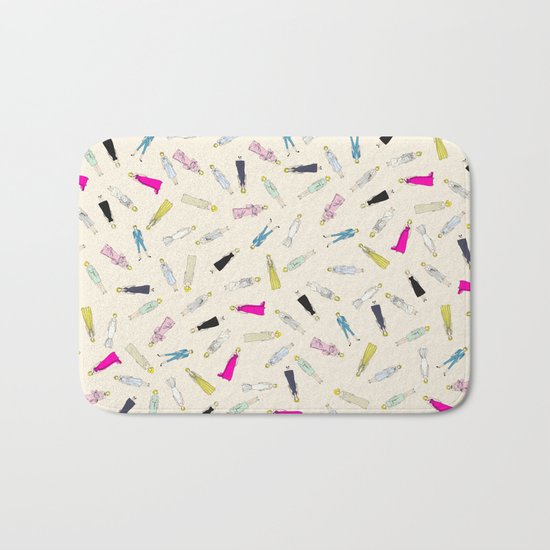 Marilyn Fashion Vintage Retro in Cream Bath Mat