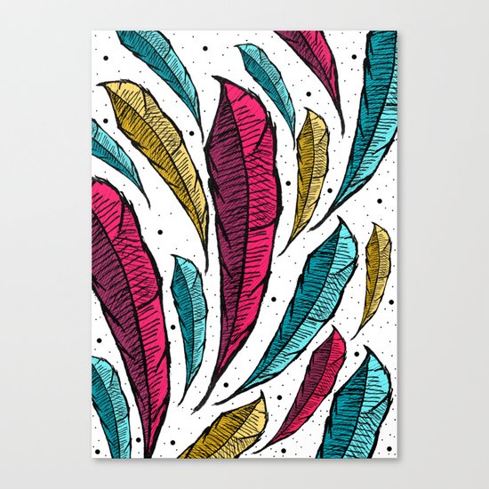 Feather Leaves Canvas Print