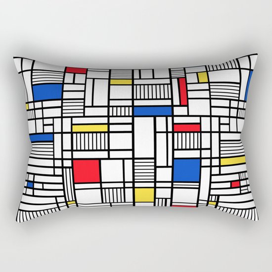 Map Lines Mond Rectangular Pillow