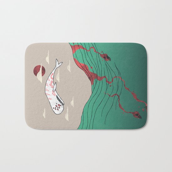 White Whale Bath Mat
