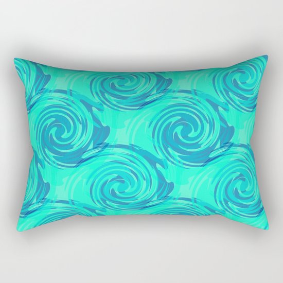 Abstract pattern in turquoise and blue tones. Rectangular Pillow