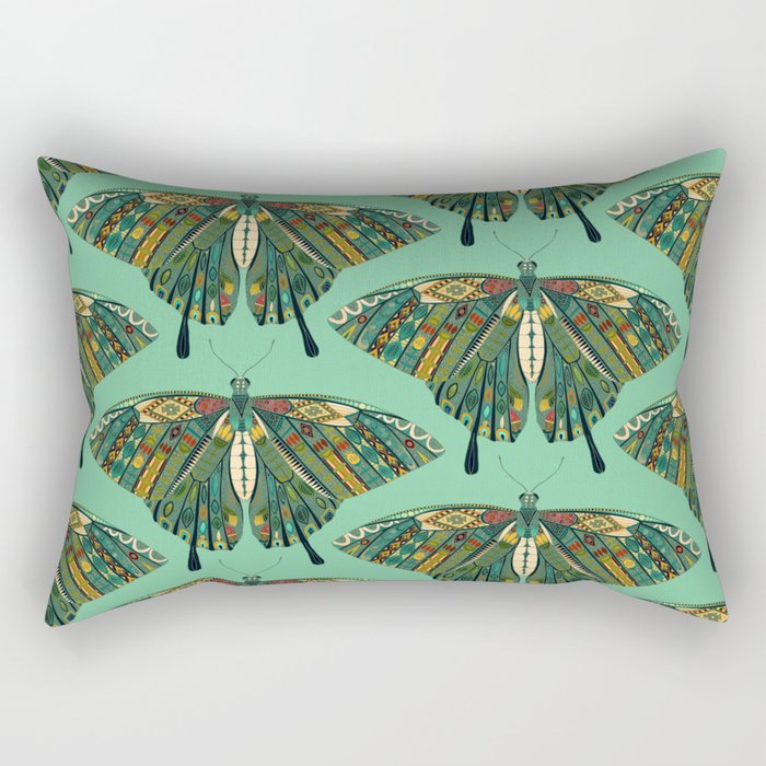 swallowtail butterfly emerald Rectangular Pillow