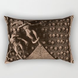Cave Canem - Wall of Skulls (sepia) Rectangular Pillow