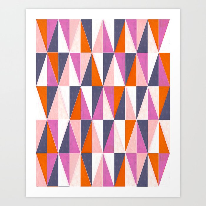 a harlequin party in pink! Art Print