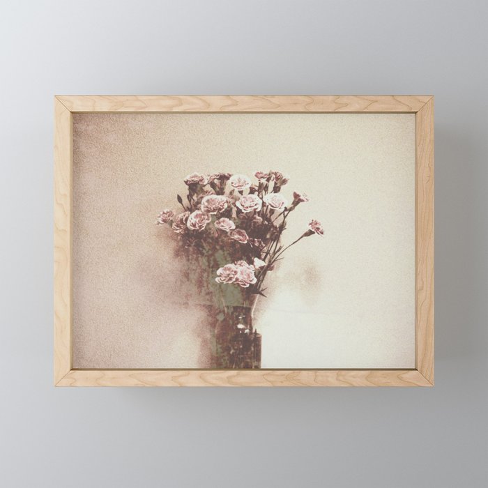 Abstract Vintage Flowers Framed Mini Art Print