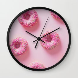 The Happiest Hopping Donuts  Wall Clock