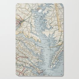 Vintage Map of the Chesapeake Bay (1901) Cutting Board