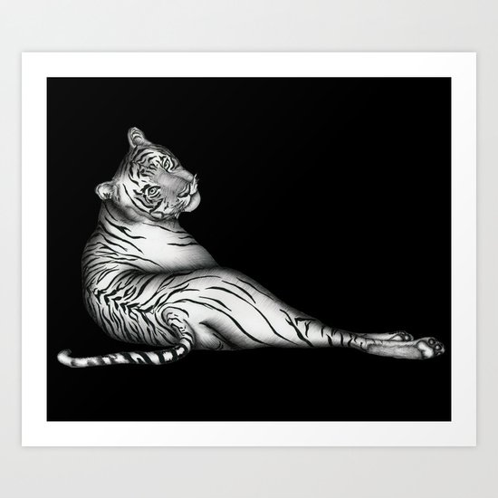 The Hunter in Black Art Print