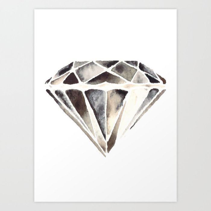 Monotone Diamond Art Print