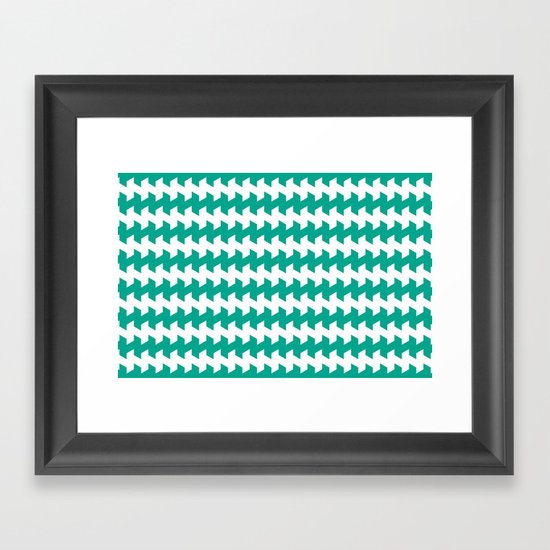 jaggered and staggered in emerald Framed Art Print