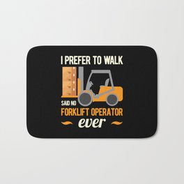 Funny Forklift Bath Mat