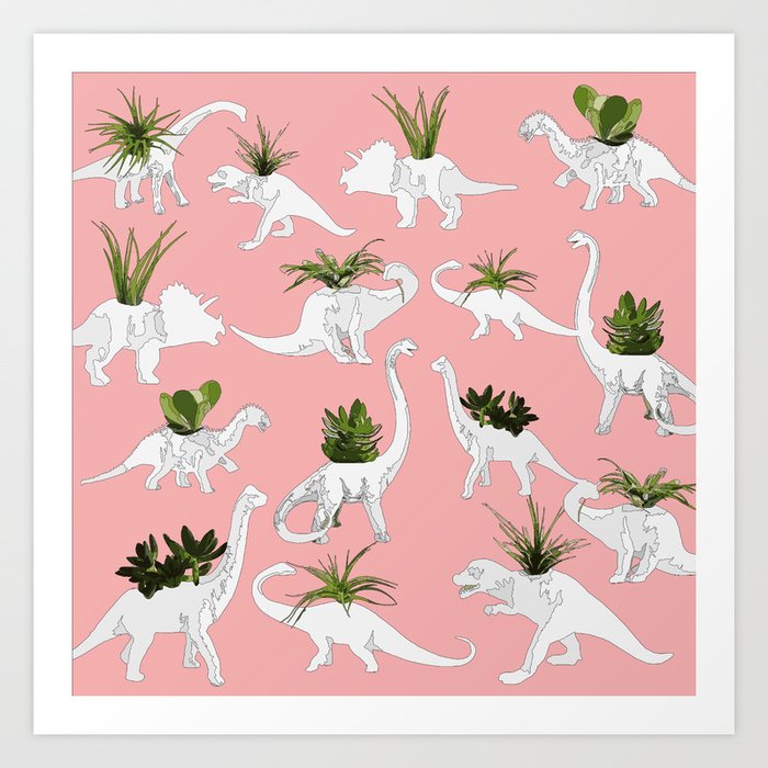 Dinosaurs & Succulents Kunstdrucke Dinosaurs & Succulents Kunstdrucke