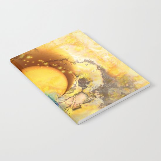 Abstract texture yellow 1 Notebook