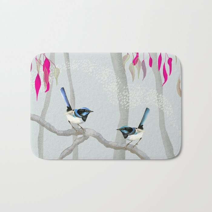 Blue Wren Australian Birds Bath Mat