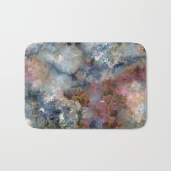 Colorful watercolor nebula onyx Bath Mat