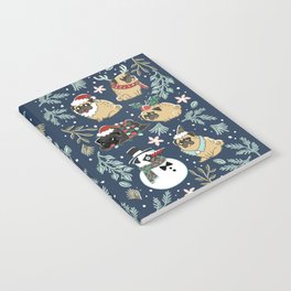 Christmas Pugs Notebook | Winter, Greeting, Gifts, Decorations, Hug, Drawing, Xmastree, Home, Curated, Decor 