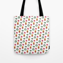 Christmas Pattern Tiny Wreath Gifts Wreath Tote Bag