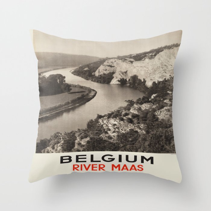 Vintage poster - Belgium Throw Pillow