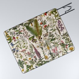 Adolphe Millot - Plantes Medicinales B - French vintage poster Picnic Blanket