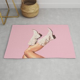 These Boots - Glitter Pink L Rug