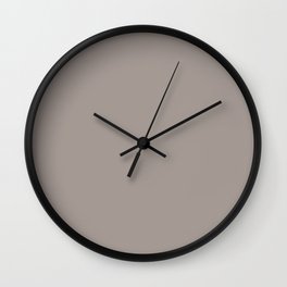 Mid-tone Gray Brown Solid Color Earth-tone Pairs Pantone Atmosphere 16-1406 TCX Wall Clock
