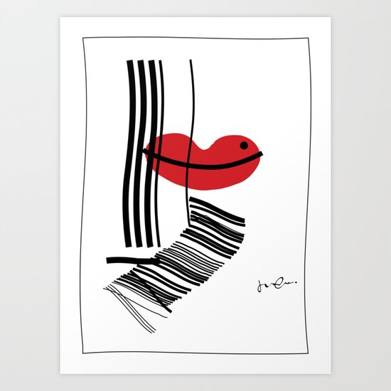 LIP-SYNC Art Print