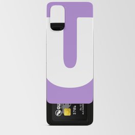 U (White & Lavender Letter) Android Card Case