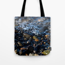 Wave Burbling Onto The Shore Tote Bag